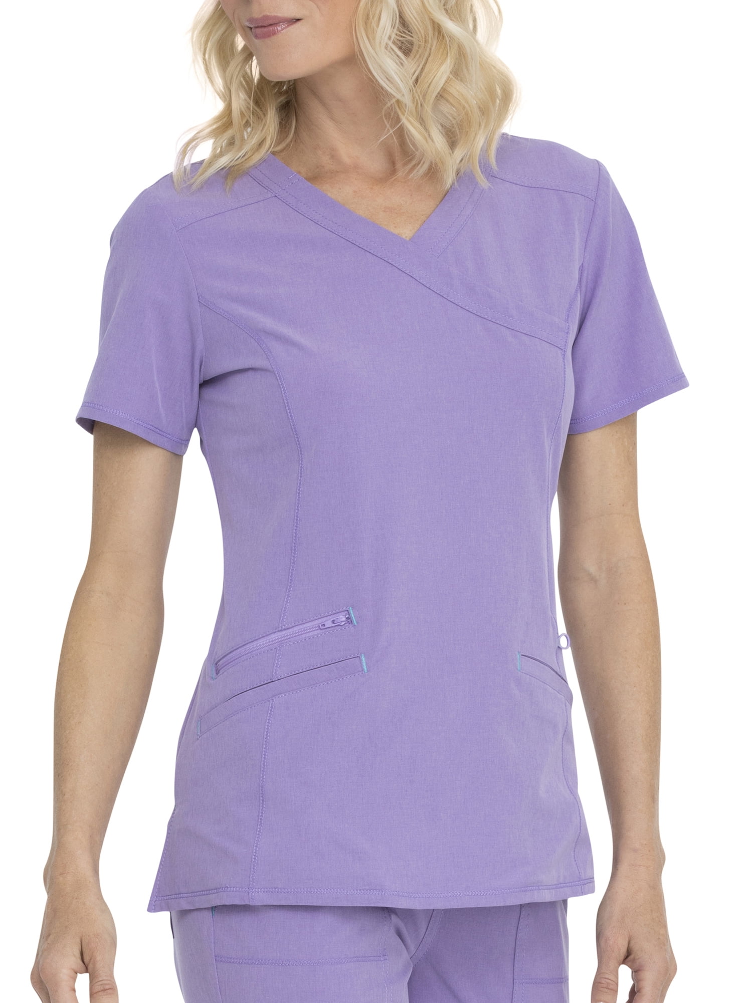 Scrubstar Women's Fashion Premium Performance Mock Wrap Scrub Top