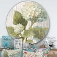 thumbnail image 3 of Designart 'Goauche Green Flower II' Farmhouse Metal Circle Wall Art, 3 of 3