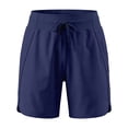 thumbnail image 5 of Gpoecd High Waist Workout for Casual Athletic Running with Zipper Pockets Comfort Stretch Sweatpant Shorts Women Plus Size Breathable Capri Sweatpants for Women BU2,M, 5 of 5