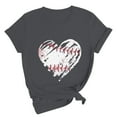thumbnail image 3 of T-Shirt à Manches Courtes pour Femmes Liquidation T-Shirt en Chiffon pour Femmes T-Shirt de Baseball pour Femmes Amour Classique Col Rond Décontracté T-Shirt de Baseball à Manches Courtes, 3 of 6