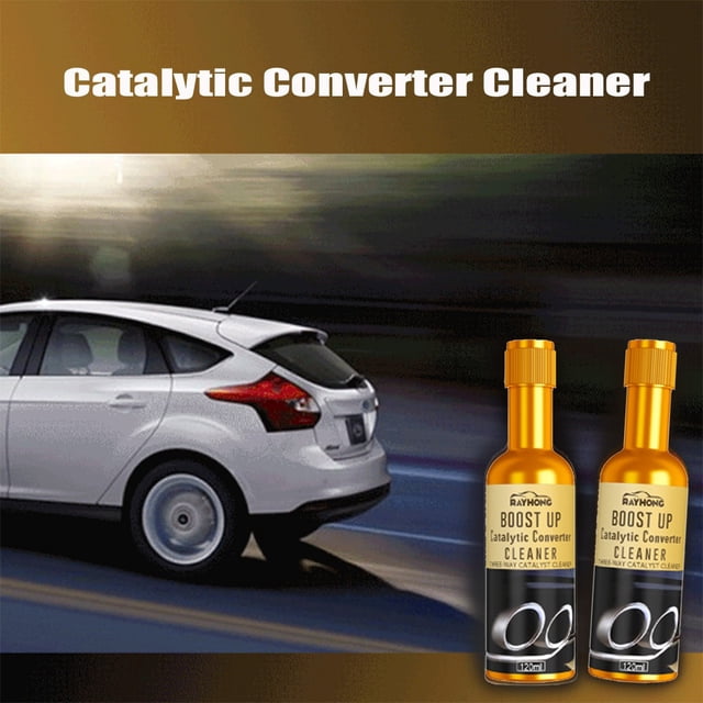 Teissuly 2 Pcs 120ML Catalytic Converter Cleaner, Fuel and Exhaust System Cleaner, Instant Car Exhaust Handy Cleaner, Catalytic-System Cleaner, for Car Engine Booster Oxygen Sensor
