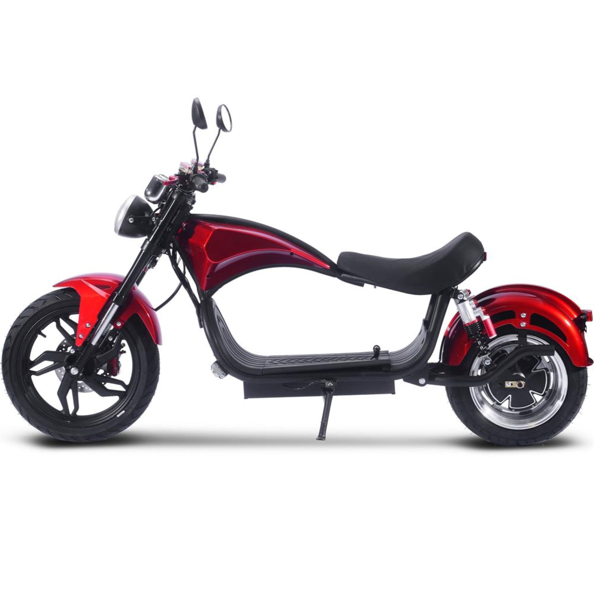 MotoTec Raven 60v 30ah 2500w Lithium Electric Cafe Motorcycle Red