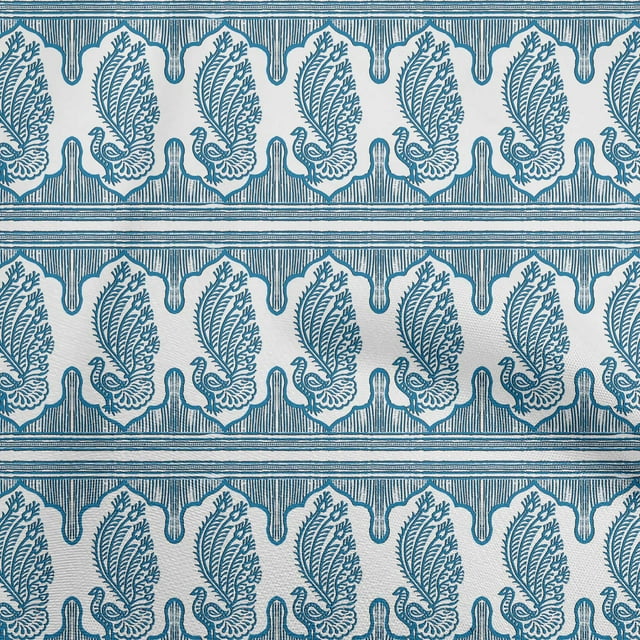 oneOone Velvet Medium Blue Fabric Block Sewing Material Print Fabric By The Yard 58 Inch Wide-K0
