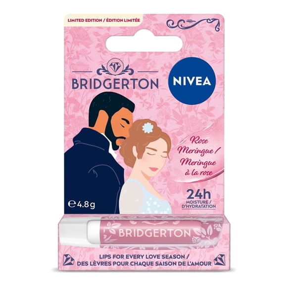 NIVEA Baume à lèvres Meringue à la Rose, Édition Limitée Bridgerton Soin à lèvres, 4,8 g