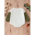 thumbnail image 6 of Caoirhny Baby Girls Boys Sweatshirts Rompers Halloween Clothes Letter Pumpkin Print Contrast Color Long Sleeve Toddler Fall Bodysuits, 6 of 9
