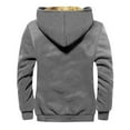 thumbnail image 3 of Qcmgmg Jackets For Men Hoodie Big And Tall Winter Sherpa Lined Jacket Mens Heavyweight Fleece Warm Trucker Hoodies Coat Gray 2XL, 3 of 3