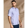 thumbnail image 4 of Cafe Luna Men's and Big Men's Crosshatch L-Shape Print Short Sleeve Shirt, Sizes S-5XL, 4 of 4