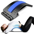 thumbnail image 1 of Back Stretcher for Lower Back Pain Relief, 4 Level Adjustable Lumbar Back Cracker Board, Back Cracking Device, Back Massager for Scoliosis, Spine Decompression and Lumbar Decompression(Black), 1 of 5