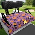 thumbnail image 5 of Yuyamidu Purple Halloween 2-Seat Golf Cart Seat Covers with 4 Pockets Soft Breathable Fabric, Easy to Install, Fits Most 2-Person Golf Carts, Halloween Decor for Golf, Keeps Original Seat Clean, 5 of 8