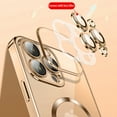 thumbnail image 3 of Dteck MagSafe Compatible Clear Case for iPhone 13 Pro Max, Slim Plating Transparent PC Cover Magnetic Rugged Case, Gold, 3 of 4