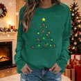 thumbnail image 4 of Ichuanyi Womens Christmas Long Sleeve Crewneck Sweatshirts Christmas Print Casual Pullover Cute Xmas Shirt Top, 4 of 6