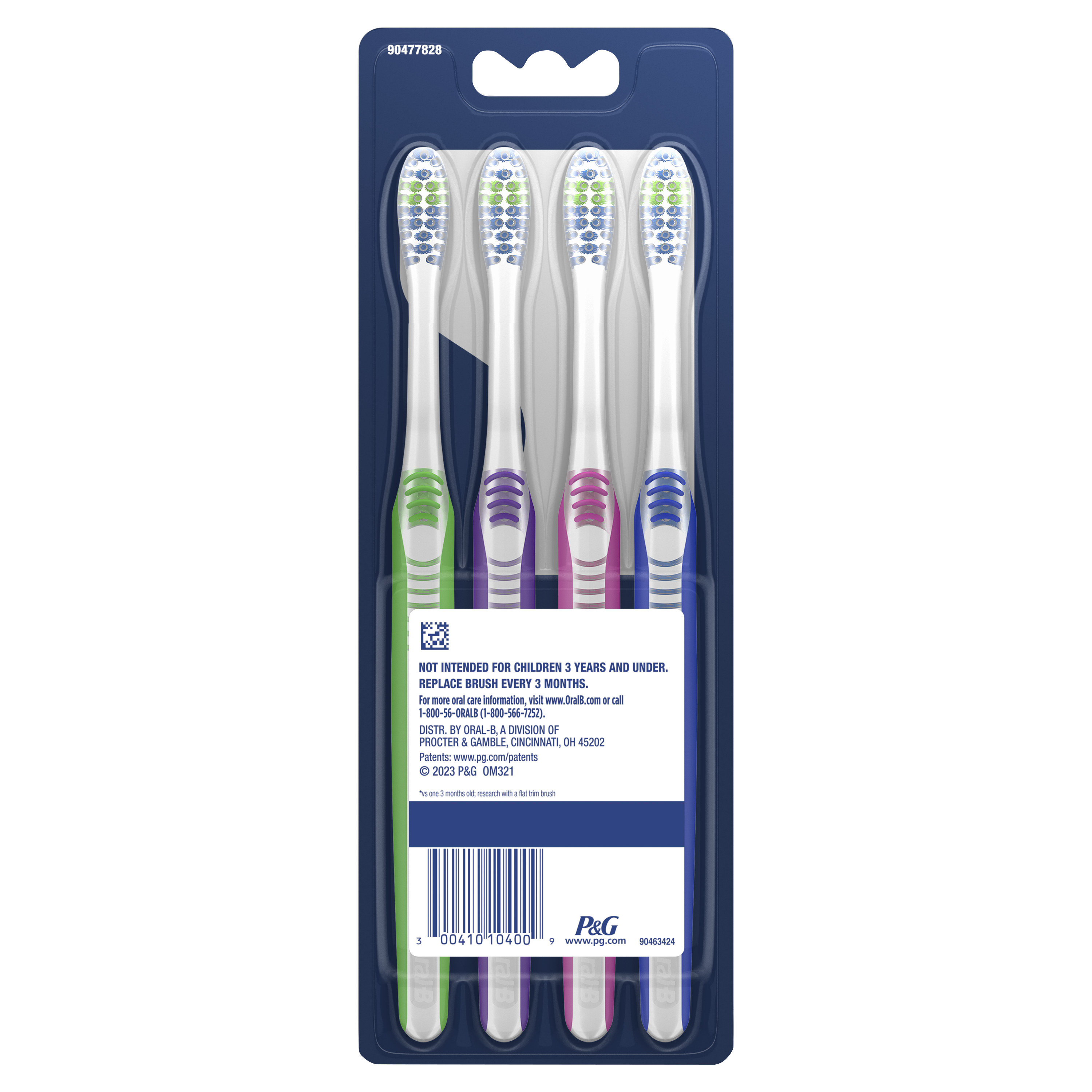 Oral-B Indicator Max Toothbrushes, Soft Bristles, Color Changing, 4 ...