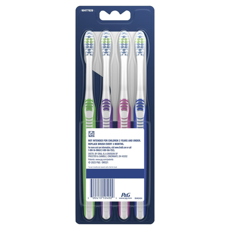 ORAL　BARRIER　×4袋 Oral-B Indicator Max Toothbrushes, Soft Bristles, Color