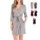 thumbnail image 3 of Camisón Para Mujer, Pijamas De Manga Tres Cuartos Para Mujer Por Encima De La Rodilla Para Fiestas Nupciales Para El Hogar YLSHRF Gris L, 3 of 6