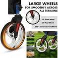 thumbnail image 5 of M optimized Walker for Seniors, Rollator Walker with Seat, Shock Absorber, 12" Rubber Wheels All Terrain Rollator Walker, Lightweight Aluminum Walkers with Backrest Outdoor Foldable Adjustable Height, 5 of 9