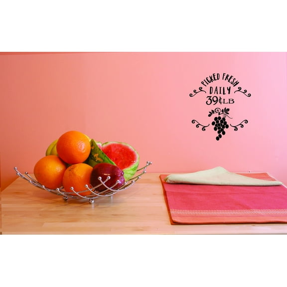 Custom Decals Picked Fresh Daily 39 Cents Lb Wall Art Size: 14 Inches x 28 Inches