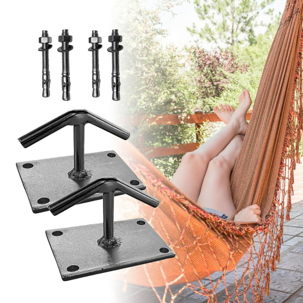 Hamaqueros Antióxido de Uso Rudo para Instalación de Hamacas y Sillas | Soporte con Acero Duradero y Taquete | Ideal para Exterior y Jardín HAMAQ T TAQ
