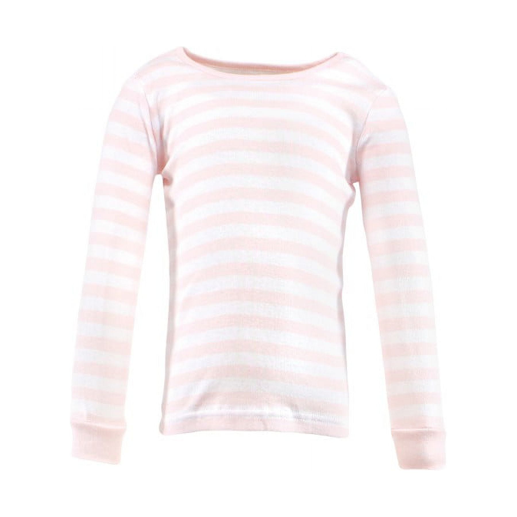 Hudson Baby Infant Girl Cotton Pajama Set, Soft Pink Stripe, 18-24 Months