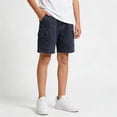 thumbnail image 6 of LJEFF Boys Paperbag Waist Denim Shorts, High Waist Cuffed Hem Pocketed Buttons Shorts for Kids Black Size 10 T, 6 of 7