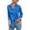 Blue, variant on Womens Soft Satin Silk Leopard Button Down Shirts Silky Long Sleeve Work Shirt Dress Blouses Tops Light XL