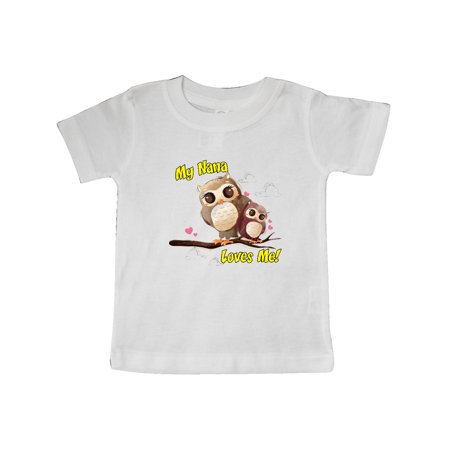 

Inktastic My Nana Loves Me Owl Gift Baby Boy or Baby Girl T-Shirt