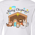 thumbnail image 4 of Inktastic Merry Christmas Cute Nativity Scene Long Sleeve Youth T-Shirt, 4 of 5