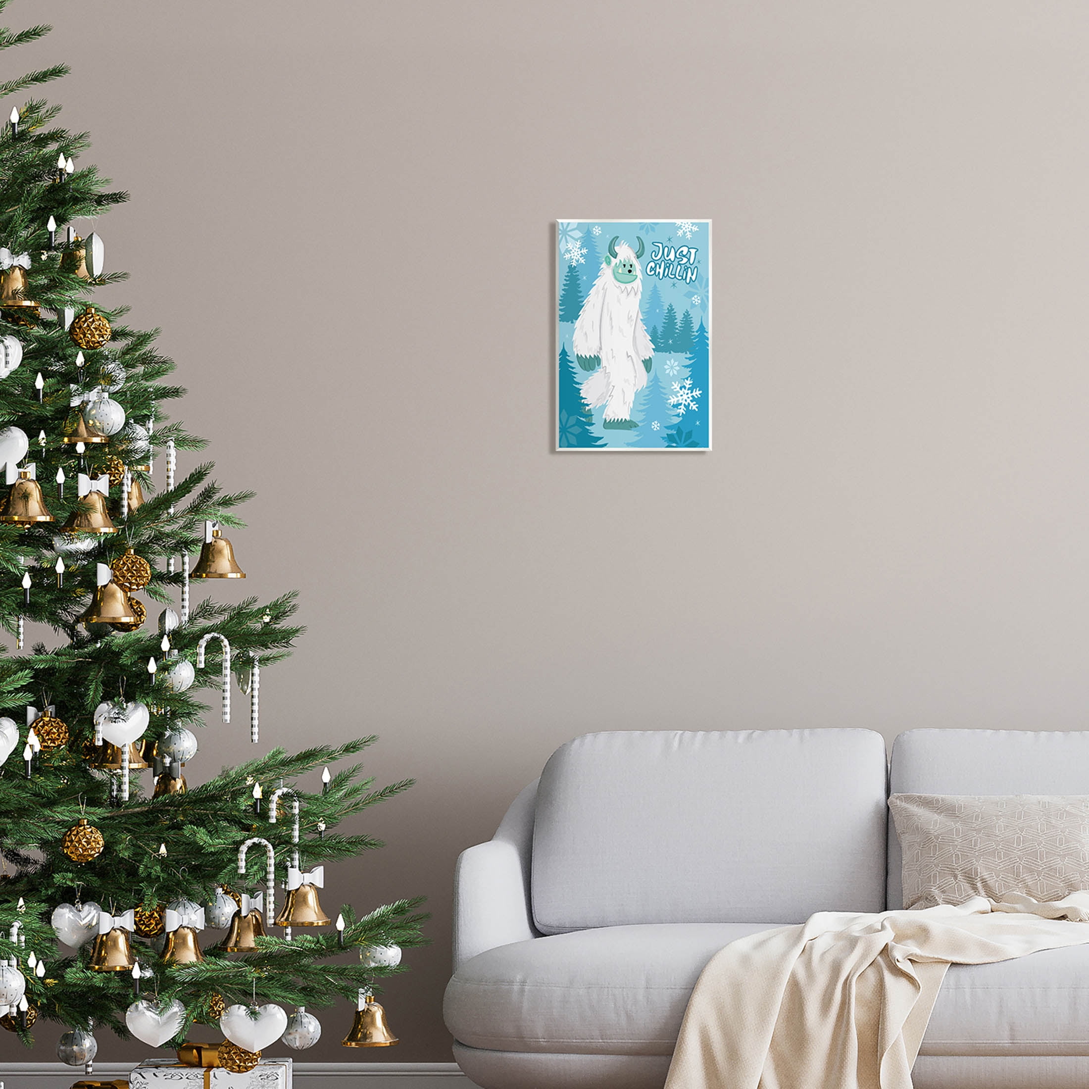 Lisa Perry Chillin Winter Yeti Wall Art Print - 10x15 Inches