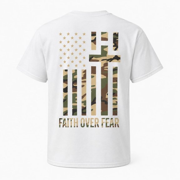 Faith Over Fear Christian Graphic T-Shirt, Unisex Classic Fit Tee