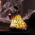 thumbnail image 2 of Halloween Witch Table Lamp, Resin LED Light Up Figurine with Warm Glow, Battery Powered Tabletop Decor for Desk Shelf Home Party Display, 2 of 4
