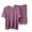 Purple, variant on Kaemgyyd Women's Sleepwear Capri Pajama Sets Short Sleeve Crew Neck Tops & Capri Pants with Pockets Loose Two Piece Pjs Outfit