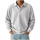 thumbnail image 1 of pstuiky camisetas de manga larga para hombre, Cárdigan informal de manga larga con solapa y botones para hombre, color liso Tops de hombre s, 1 of 4