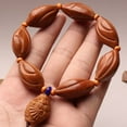 thumbnail image 6 of Olive Pit Carved Bracelet Zhong Kui Beads Single Loop Pendant Unisex Hand String Vintage Style Spiritual Jewelry, 6 of 6