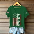 thumbnail image 4 of Women's 250th Anniversary USA Shirt Independence Day Top 4th of July Shirts America 250 Merchandise V Neck Flag Graphic Casual Tee, 4 of 5