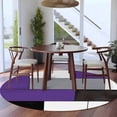 thumbnail image 4 of Purple Gray Round Living Room Rugs 8 ft, Abstract Color Block Washable Large Area Rug with Non-Slip Sturdy Edge Binding Round Carpet for Dining Room Kitchen Office, 4 of 9