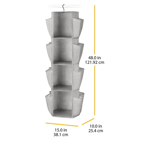 Whitmor Rotating 5-Shelf Hanging Closet Organizer with 30 Pockets