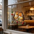 thumbnail image 5 of Beautynvta Stained Glass Bird Suncatcher - Pair of Robins on Branch with Red Berries Window Hanging Decor for Home Garden Patio, Bird Lover Gift, 5 of 6
