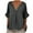 Dark Gray, variant on HUJlwoi Button down Shirts for Women Cotton Linen V-Neck Half Sleeve Casual Tops Loose Fit Solid Color Tees Summer Vacation Clothes
