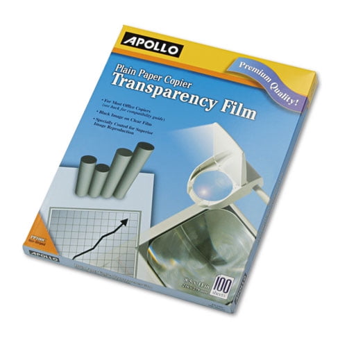 "Plain Paper Transparency Film, 8.5 X 11, Black On Clear, 100/box | Bundle of 10 Boxes"