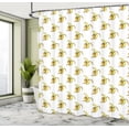 thumbnail image 5 of Ambesonne Banana Shower Curtain, Vintage Peeled Dotted Fruit, 69"Wx84"L, Yellow Orange, 5 of 5