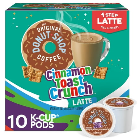 The Original Donut Shop One Step Cinnamon Toast Crunch Latte K-Cup Coffee Pods 10 boxes bundle