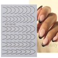 thumbnail image 1 of Líneas geométricas pegatinas para uñas láser dorado bronceado diseño deslizante diversión abstracta primavera e invierno láminas para uñas decoración LASTZSJ019 Tan Jianjun  unisex, 1 of 2