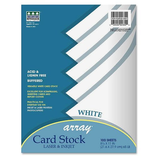 Pacon Card Stock, 8.5" x 11", White, 50 Sheets