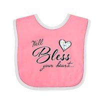 Inktastic Well Bless Your Heart with Calico Print Boys or Girls Baby Bib