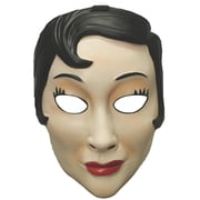 Costumes For All Occasions Emo Girl White Plastic Halloween Costume Mask, for Adult