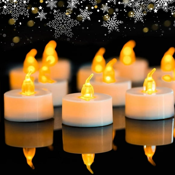 Velas Eléctricas Uplayteck Blancas Efecto Siempre Brillante para Hogar y Festivales