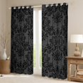 thumbnail image 2 of Manfei Black Damask Print Blackout Curtains Set of 2 (52x84 Each), Gothic Romantic Rose Window Curtains, Bohemian Mandala Western Curtains and Drapes, Curtains Blackout Bedroom Decor, 2 of 6
