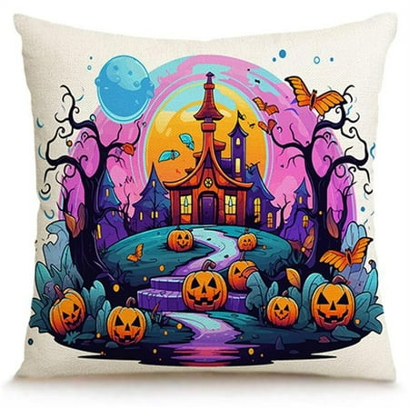 

Halloween Pillow Covers Fall Pillow Covers Halloween Decorations Halloween Novelty Horror Pillow Case Family Living Room Sofa Festive Atmosphere Decoration