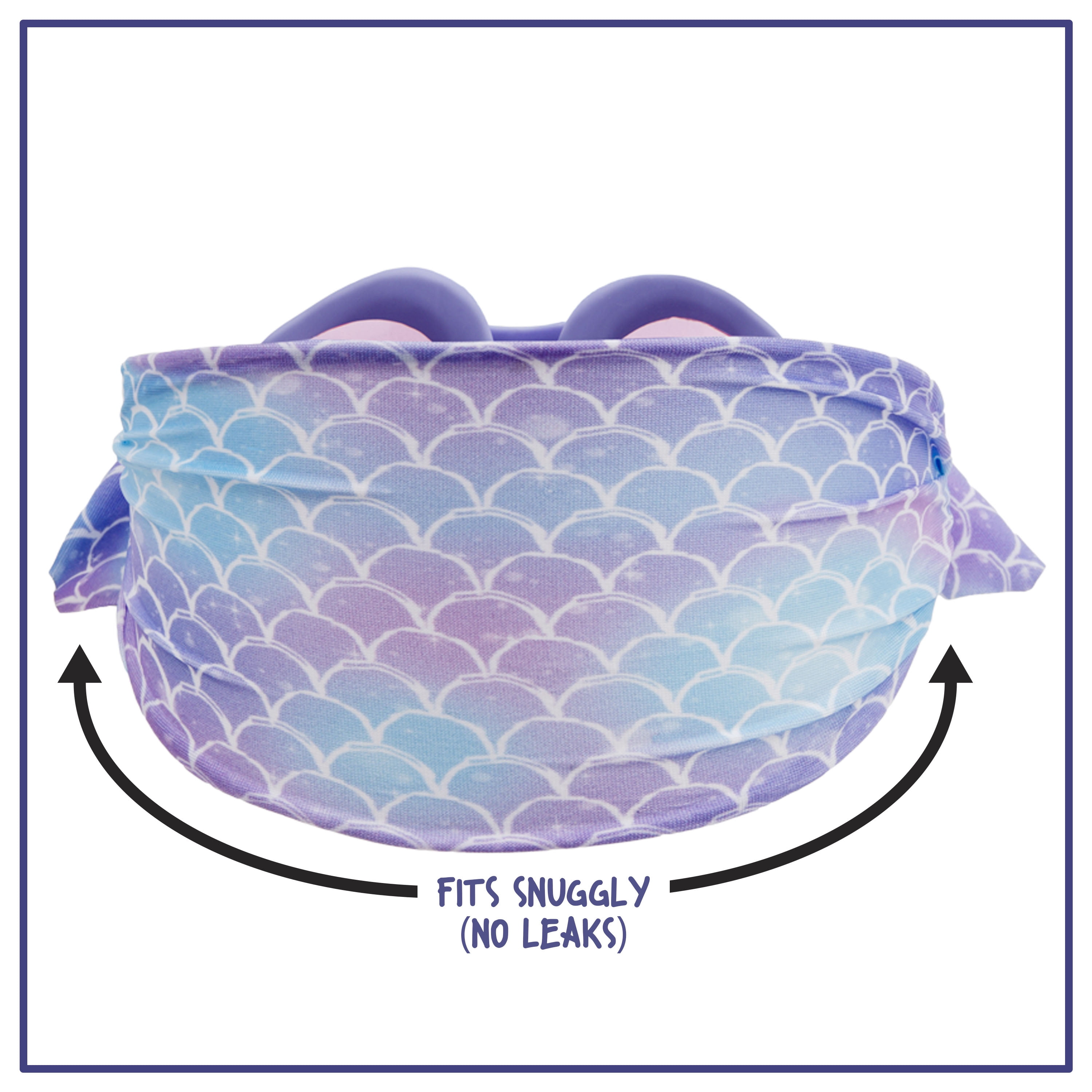 EyePop Mermaid Fabric Strap Goggles for Children, Blue/Purple Unisex, One Size Fits Most