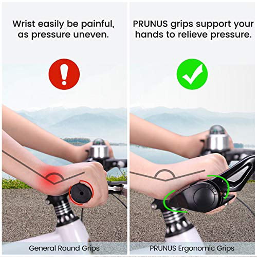1 Pair Handlebars Grips MTB Bar Ends Plugs Double Locking Bike Ergonomic Grips 