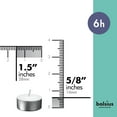 thumbnail image 2 of Bolsius Bulk White 6 Hr. Unscented Tea Lights Holiday Candles for Wedding, Dinner, Spa, Home/Party Decor , Smokeless Long Burning Dripless Tealights - 300 Pack, 2 of 6